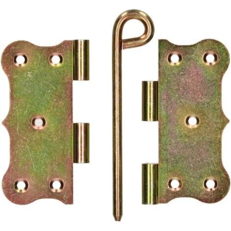 Charnières de table enroulées en métal galvanisé Jaune 80 x 80 x 2 mm-NANOTEH (1/5)