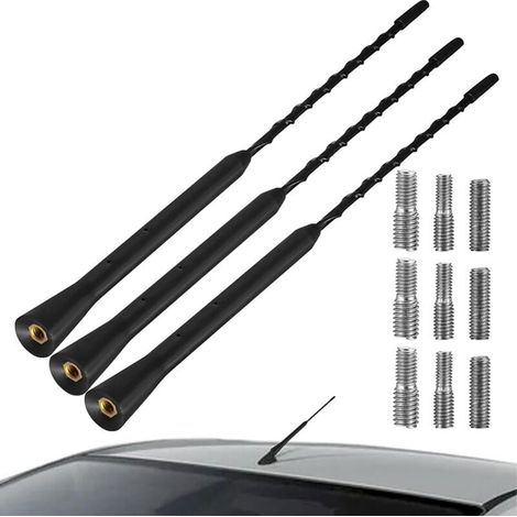 3 ensembles Antenne Voiture,Antenne Radio Voiture,Antenne Voiture Puissante,Antenne Toit Voiture,Antenne de Voiture,Antenne de Radio Voiture,Convient à la Plupart des Accessoires Extérieurs de Voiture (1/4)