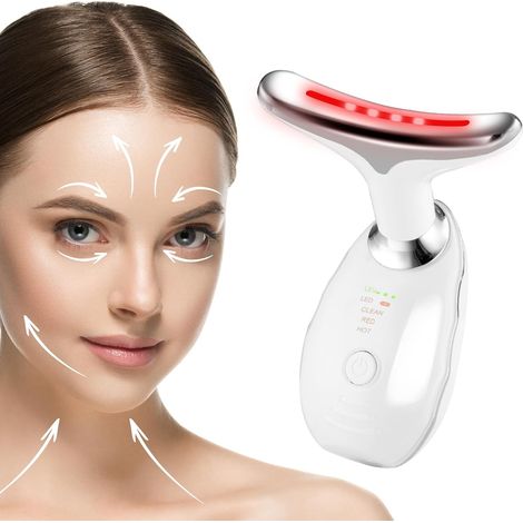 Appareil Anti Rides Visage, Appareil de Beauté facial anti-rides à 45 °C avec 3 Modes Massage Visage, USB Rechargeable Appareil Masseur Facial, pour Améliorer,Resserrer et Lisser La Peau (1/5)