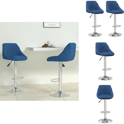 Tabourets de bar lot de 2 bleu velours - Tabouret De Bar - Chaise De Comptoir - Fauteuil De Bar - Meuble De Salon - Mobilier Moderne (1/5)