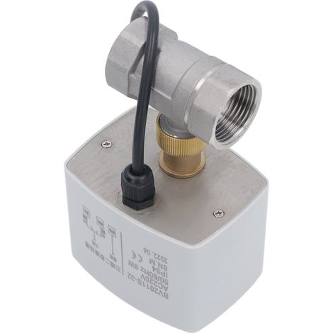 Vanne à bille motorisée en acier inoxydable, commande électrique, 3 voies, 2 commandes, DN25, 2, AC220V (1/5)
