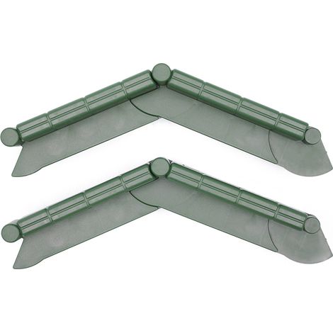 Bordure de jardin décorative en plastique VERT- pour pelouses, parterres, plates-bandes et chemins - de conception articulée unique, 10 m de long x 6 cm de haut, en plastique de haute qualité avec pro (1/5)