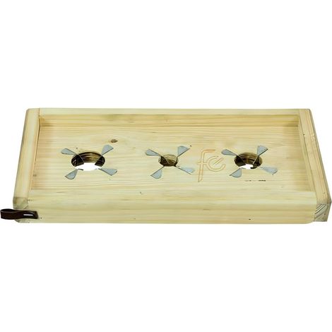 Table à découper pour olives en bois avec 3 lames en acier coloris Naturel - Longueur 33 x Largeur 17 cm