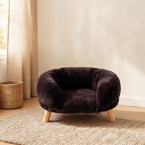 Canapé pour chat en polyester marron bois 50 x 40 x 24 pouces (1/5)