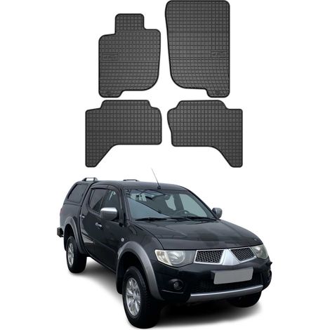 OMAC Tapis de Sol Compatible avec Mitsubishi L200 2007-2016 Caoutchouc Noir