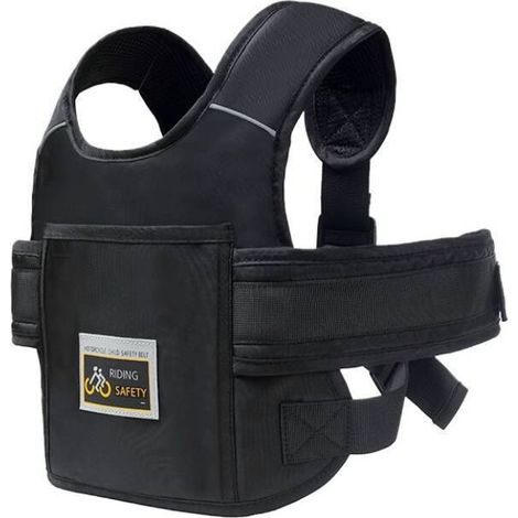 Ceinture de sécurité réglable pour moto pour enfants - Harnais de sécurité antichute Sleepy pour motos électriques, vélos, scooters (1/4)