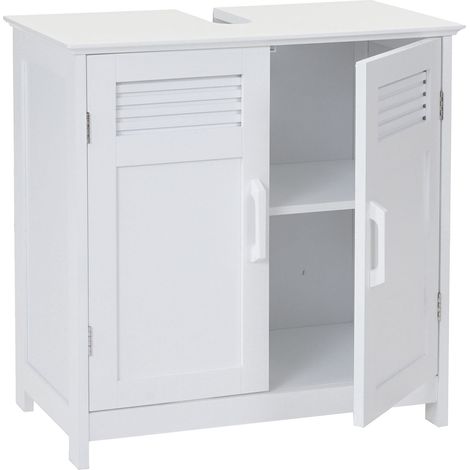 Meuble sous-vasque HHG-146, 60x60x30cm, blanc