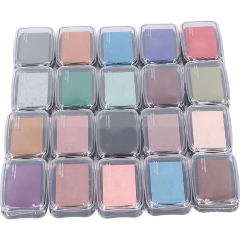 Tampons encreurs rétro 20 couleurs DIY, éponge fine légère portable haute saturation, coussin d'encre pour projets artistiques (1/5)