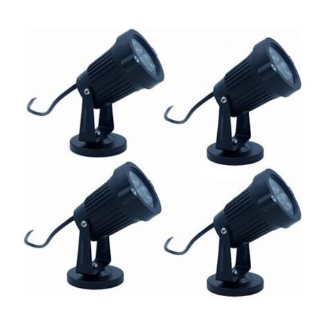 Outdoor Lighting 4PCS with Base 3W 220V IP65 Dimmable Waterproof Spotlight LED Spotlight Garden Path Light Plant Balcony Terrace Wine Hotel Lawn LED Lamp-Warm White [One Energy (1/5)