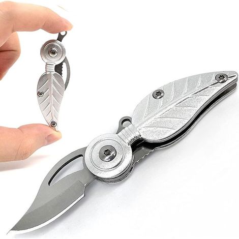 Mini Cutter de Poche en Acier Inoxydable - Cutter Compact Pliable pour Hommes et Femmes, Idéal pour la Survie et le Quotidien