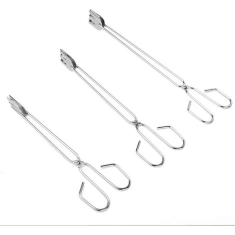 Outils pratiques pour Barbecue Type ciseaux en acier inoxydable, pince à aliments grillés, accessoires de Barbecue, pince Portable, ensemble de 3 pièces (1/5)