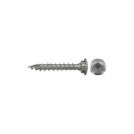 Fischer 50x  Vite palo  7 x  40 testa  centrante acciaio  inossidabile A2  filettatura piena  esagono incassato  TX -  660702