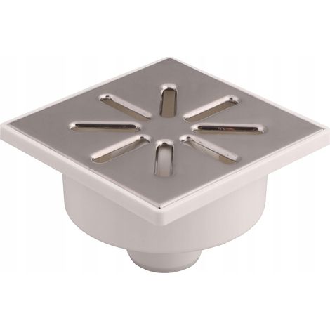 Rejilla de desagüe 15x15cm Desagüe INFERIOR Ø50 AQUER