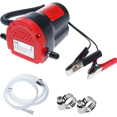 Pompa di aspirazione olio 12V 60W, pompa diesel, pompa dell'olio, pompa del carburante per scarico olio motore diesel (rossa) (1/5)