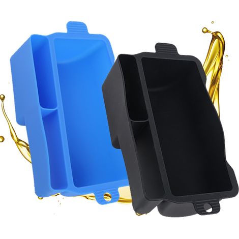 Lot de 2 bacs à graisse en silicone pour Blackstone, 21,6 x 10,9 x 6,9 cm, réutilisables, compatibles avec les plaques de cuisson, barbecues et appareils de cuisson Blackstone. (1/5)