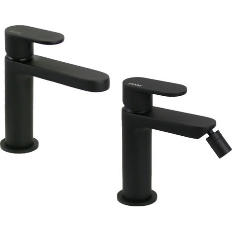 Set miscelatori lavabo e bidet in colore nero opaco Ponsi Versilia KITVERSILIA1NO (1/3)