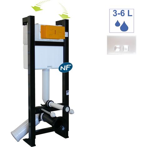 Regiplast – Bâti-support WC universel EVO autoportant NF – Hauteur réglable jusqu'à 50 cm – Compatible cuvettes standards et PMR – Évacuation PVC 100mm (1/3)