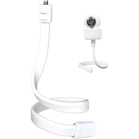 Support Babyphone Universel, Support Torsadé De Caméra De Sécurité Flexible, Support Camera Bebe, Support pour Babyphone Réglable sans Perçage pour Moniteur Bébé Caméra avec Trou Fileté 1/4 (1/5)