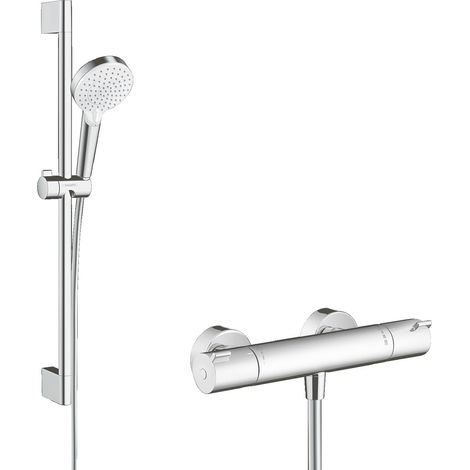 hansgrohe Crometta Brausesystem Aufputz Vario mit Ecostat 1001 CL (1/5)
