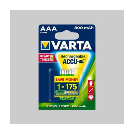 Pile ricaricabili rr accu ministilo 800 mah - blister 2 pezzi conf. da 10 pz