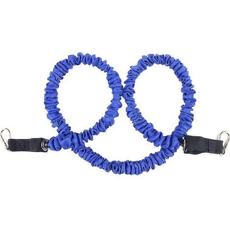 Elastisches Widerstandsgürtelsystem für Bein- und Gesäßkräftigungsübungen, elastisch (blau, 15 lbs) (1/5)