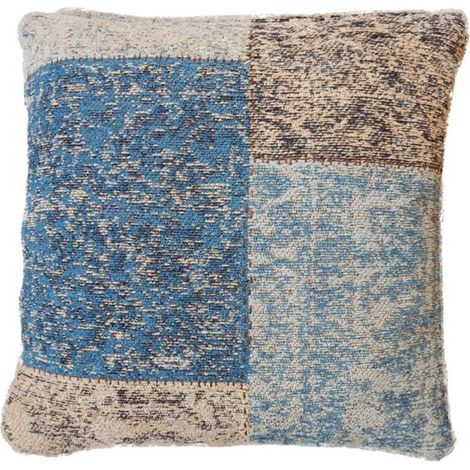 Coussin Déco "Symphonia" 45x45cm Bleu (1/2)