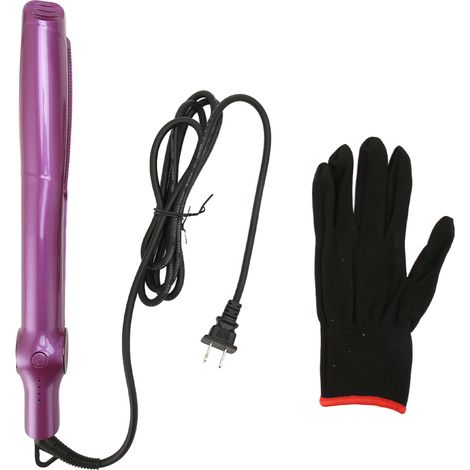 Lisseur & Boucleur 2 en 1 à ions négatifs, céramique émaillée, fer à lisser chauffe rapide, prise US 100‑240V (1/5)