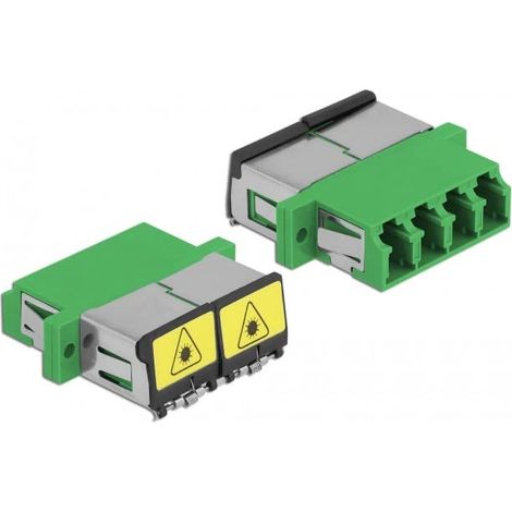 DELOCK COUPLEUR LWL LC QUAD FEMELLE VERS LC QUAD FEMELLE MONOMODE VERT 86902