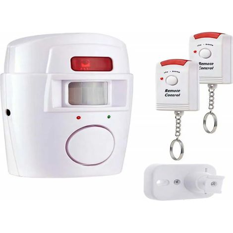 Sistema autónomo de luz y sonido / protección antirrobo con detector de movimiento, luz de advertencia RV-06 y 2 mandos a distancia. (1/5)