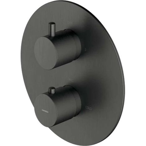 OMNIRES Y - Unterputz-Thermostatarmatur, für 2 Verbraucher, Graphit gebürstet Y1236ROGR (1/2)