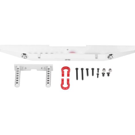 Pare-chocs arrière RC haute simulation anti-collision en alliage d'aluminium pour MN999 / TRX4 / SCX10 90046 90047 / AXIAL 103007 Argent (1/5)