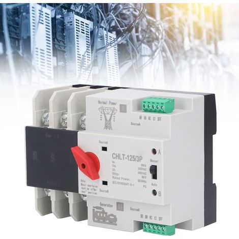 CHLT-125/3P Circuit de commutation automatique à double alimentation ininterrompue AC230V, contrôleur de commutation rapide, commutation au niveau de la milliseconde, alimentation CA ininterrompue jus (1/5)
