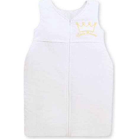 Saco de dormir de algodón para niños de 6 a 12 meses, talla M, TOG 2.5, aislante para todo el año - Little Princess blanco (1/5)