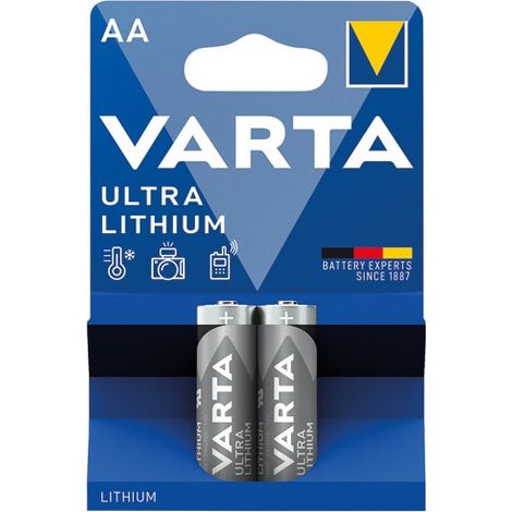 2 Piles LR06 VARTA AA ULTRA Lithium