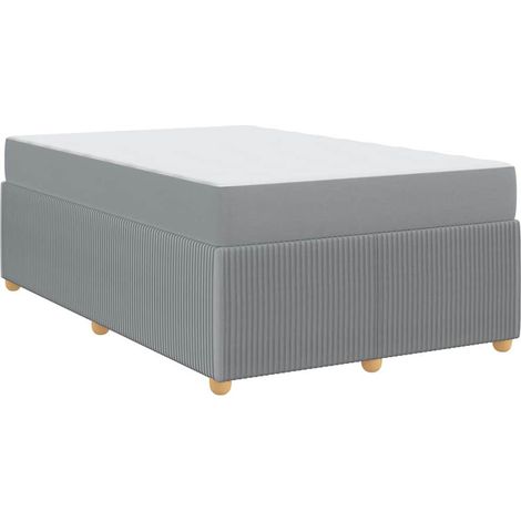 Lit double,Lit adulte,Cadre de lit avec matelas Gris clair 120 x 190 cm tissu CFW2760755 (1/5)