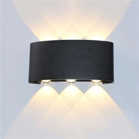 APPLIQUE PLAFONIERA LED 6W FARO FARETTO LAMPADA DA PARETE MURO DOPPIA LUCE 4000K