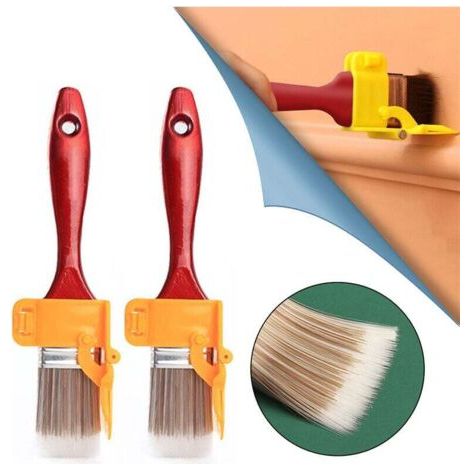 Pair Pinceau de peinture, brosse multifonction à outils de coupe à main, 3,8 x 20,8 cm couleur plate, caractères muraux, murs intérieurs, brosse à coins cachés pour la maison, le Bureau, les murs, le (1/4)