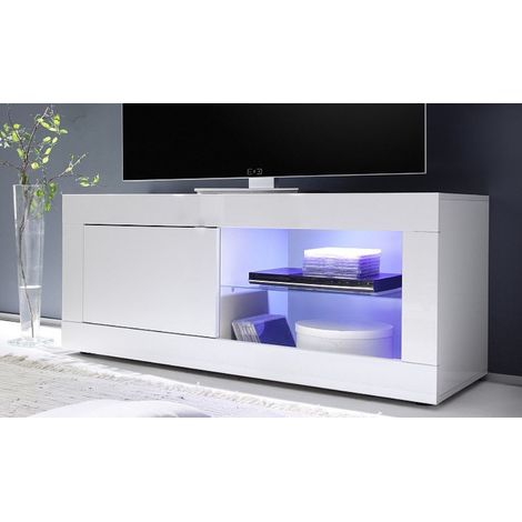 Meuble TV BASIC, 140 cm, blanc (1/5)