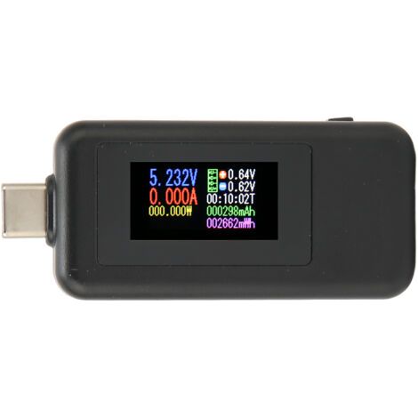 USB-Tester, Echtzeiterkennung, HD-IPS-Bildschirm, hohe Präzision, Stromausfall, Speicherung, Spannung (1/4)