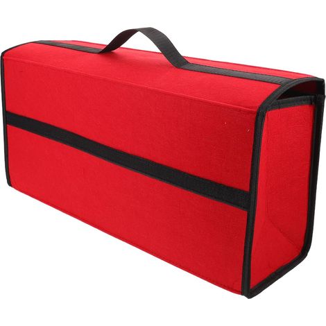 Boîte de Rangement Pliable pour Coffre de Voiture Rouge Grosse Taille en (1/4)