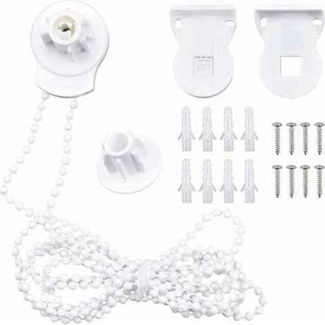 Fixations de volets roulants - supports 25 mm pour la réparation de volets roulants - kits de réparation - accessoires de réparation de rideaux avec chaînes perlées et vis de fenêtre, contrôleurs de t