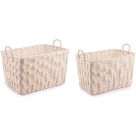 Set 2 ceste 2 manici Narra da esterno -Sbiancante / 58x38x37h 65x45x40h (1/4)