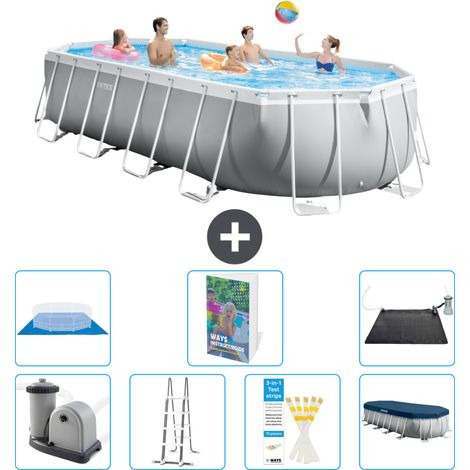 Prism Frame Pool Oval - 610x305x122 cm - 8-teilig S562