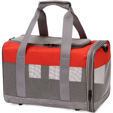 Sac de transport pour petits animaux, sac de voyage respirant en filet avec fenêtre pour cochon d'Inde, lapin, hamster, oiseau, lapin, dragon barbu, chaton, etc. (1/5)