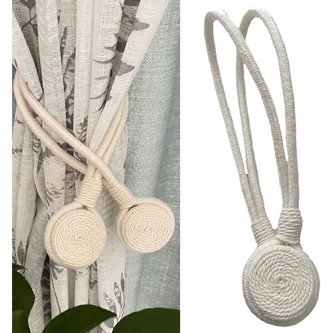 Embrasses de rideaux magnétiques, design moderne et unique, corde polyester tressée élégante avec aimants puissants (1/5)