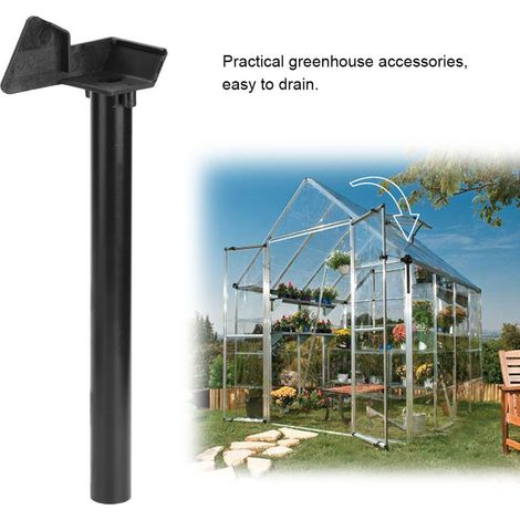 Kit de descente de gouttière pour récupérateur d'eau de pluie de serre, accessoires et fournitures pour descente de gouttière de drainage (1/4)