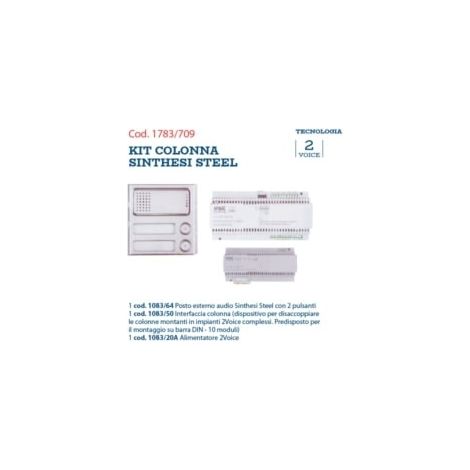 Kit Colonna Secondaria Steel 2Voice ( URMET cod. 1783/709 )