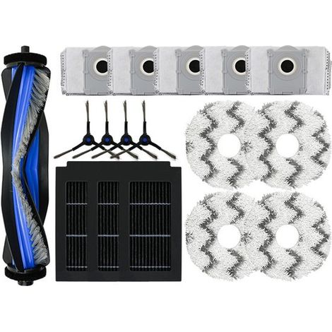 Adatto per ECOVACS T50 Pro/Omni, accessori per robot aspirapolvere, adatto per T50, set composto da spazzola lavapavimenti/spazzola principale/filtro/sacchetto raccoglipolvere. (1/5)