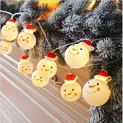 Guirlande lumineuse de Noël, LED à piles, idéale pour les sapins de Noël d'intérieur, 3 m, 20 LED, 3500 K. (1/5)