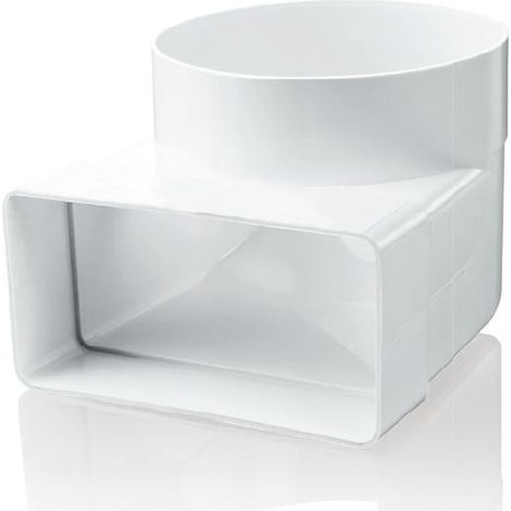 Lüftungswinkel, flach und rund, Kanal 55x110/o100 KP 55-8 (1/2)